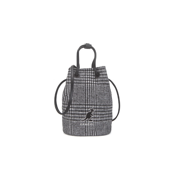 kangol-Checker Bucket Bag 3830 Gray