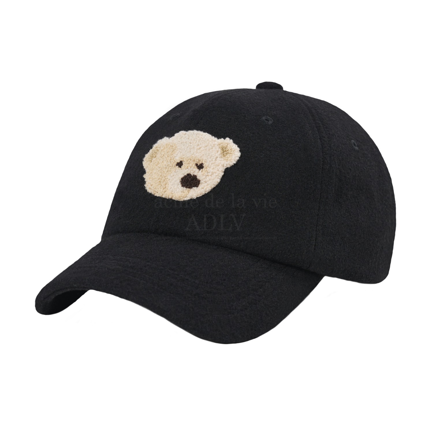 ADLV-[아크메드라비] BOUCLE BEAR WOOL BALL CAP BLACK(2월17일 입고예정)