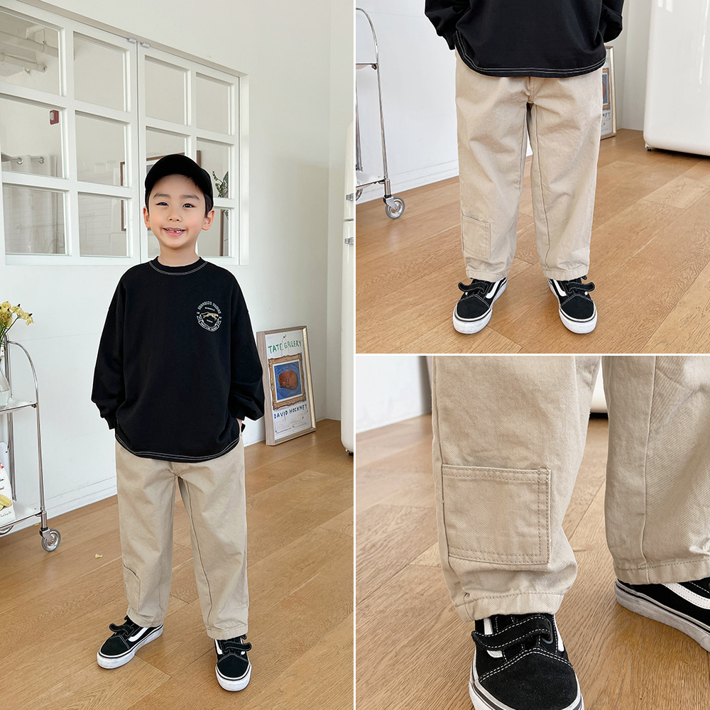 little-bro-고리포켓코튼팬츠[팬츠BEAS825D]♡韓國童裝褲