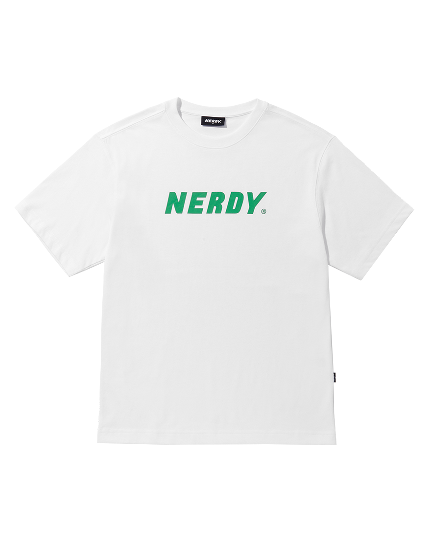 韓國 NERDY - Big Logo Short Sleeve T-Shirt Green