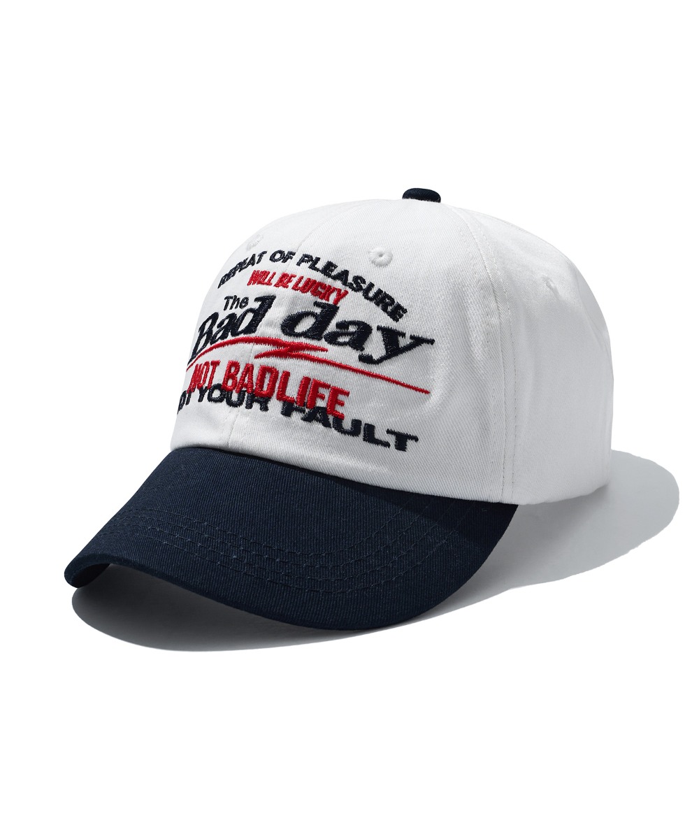 韓國GROOVE RHYME - BAD DAY NOT BAD LIFE BALL CAP (NAVY
