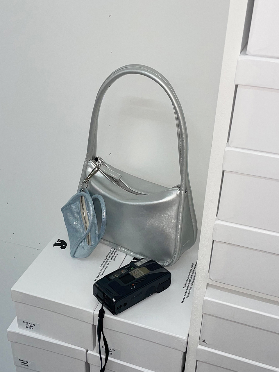 韓國YEOMIM - Mini Ridge Bag (Silver)