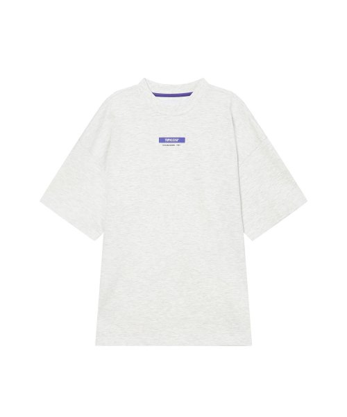 韓國 TIPICOSI - Box-Logo T-Shirts Melange Grey
