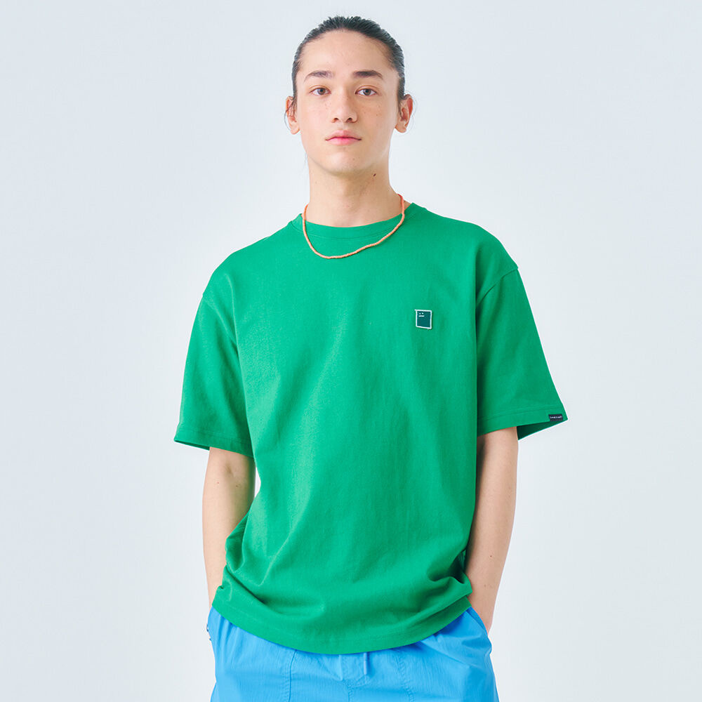 韓國What it isNt - Blooming Shumu Waffen Short Sleeve T-shirt Green
