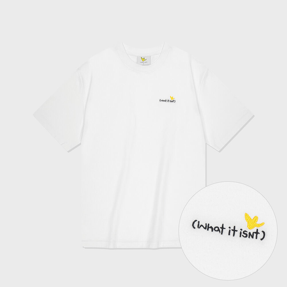 韓國What it isNt - Small WT Typo Logo Short Sleeve T-shirt White