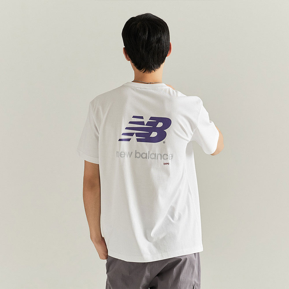 韓國NEW BALANCE-UNI Essential Back Big Logo Short Sleeve Tee (WHITE)