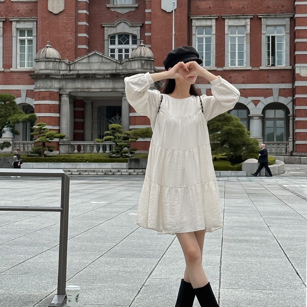 realcoco-[REALPRICE20%/자체제작] UTMOST 베로나 캉캉 미니 원피스 - 2 Color (셔링/하객룩)♡韓國女裝連身裙