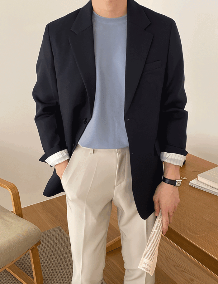 modernsweet-블라썸 싱글 스판 자켓 6color (S-2XL)♡韓國男裝外套