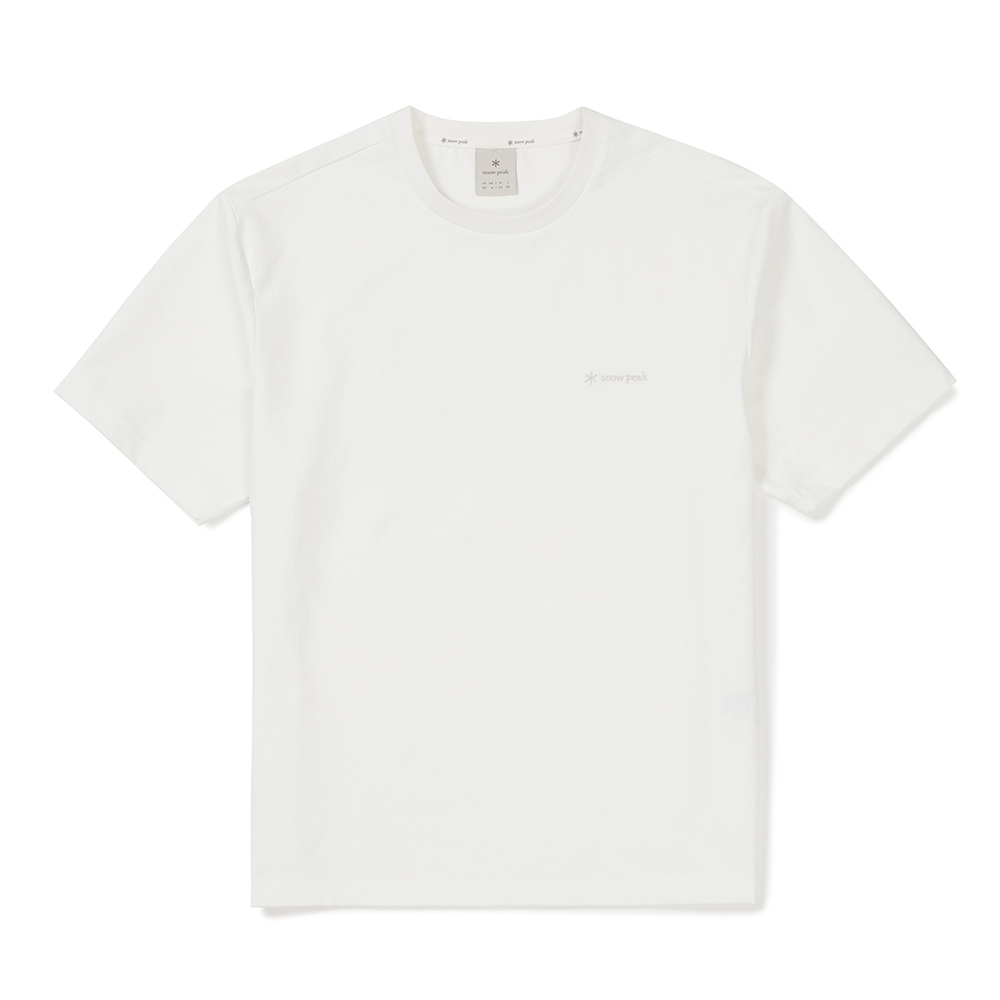snowpeak - 클래식 우븐 반팔 티셔츠 Off White♡韓國男裝上衣
