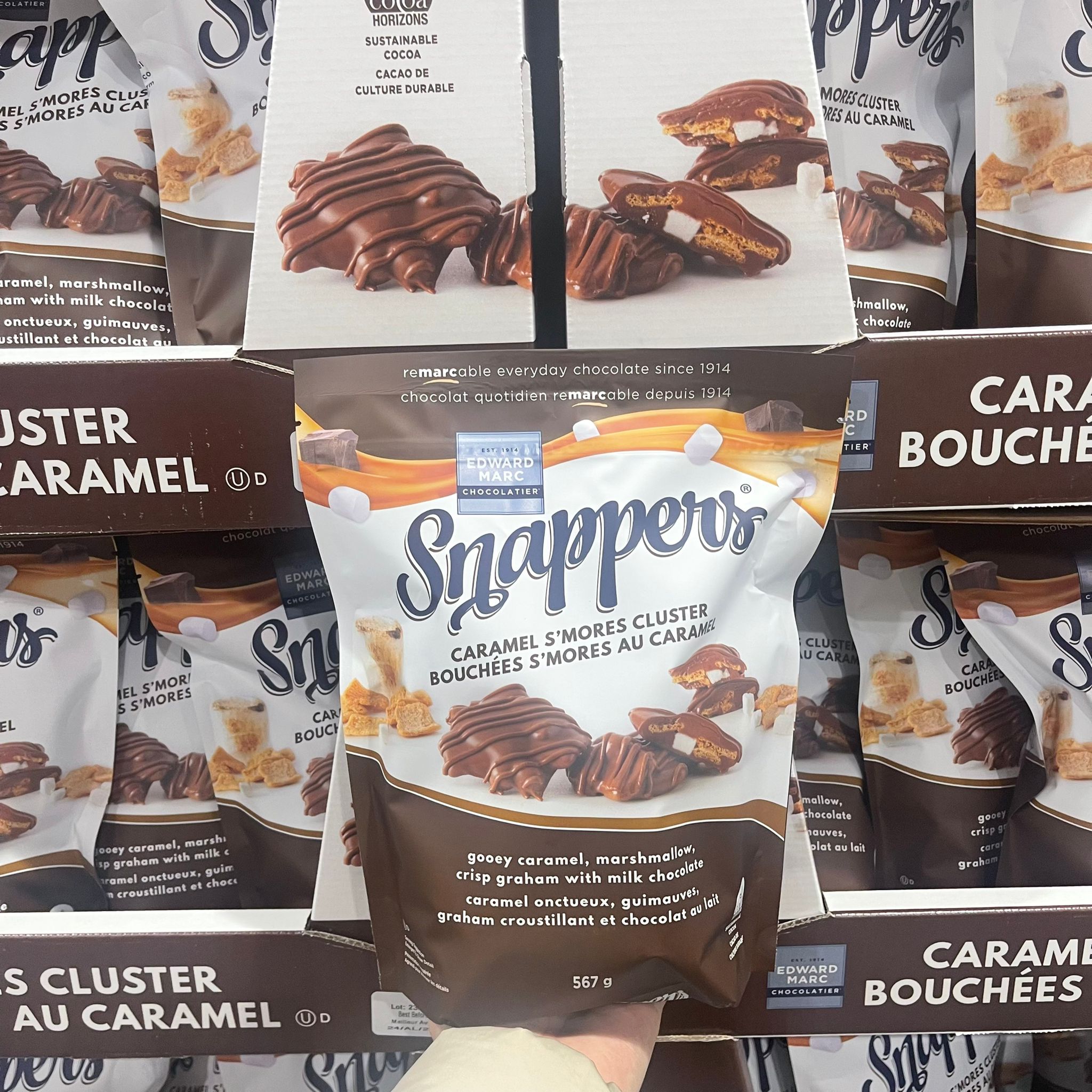 【現貨】【加拿大空運直送】Snappers Caramel Smores Cluster 焦糖棉花糖朱古力脆餅 567g 有效期 :  2024.04.24