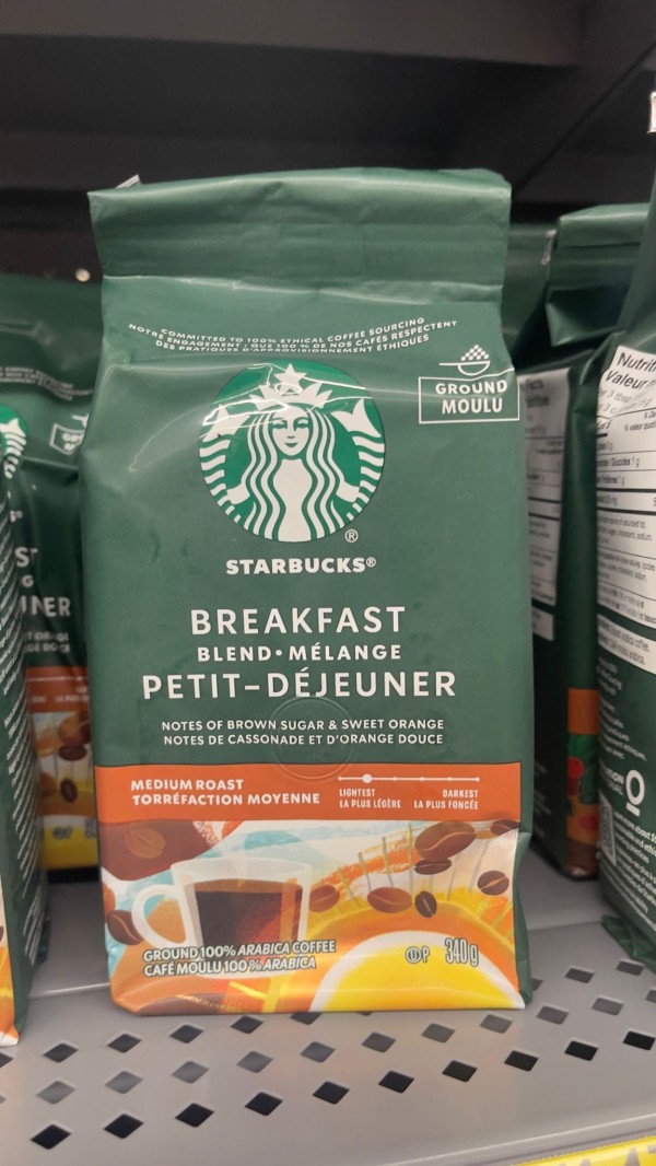 【加拿大空運直送】Starbucks 早餐混合中度烘焙咖啡 (紅糖 & 甜橙風味)  340 g