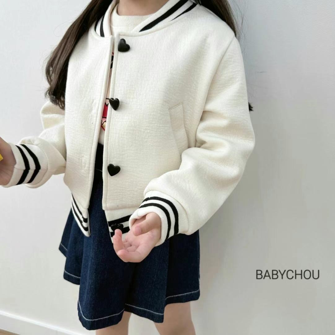 BABYCHOU Heart Baseball Jumper 韓國童裝外套