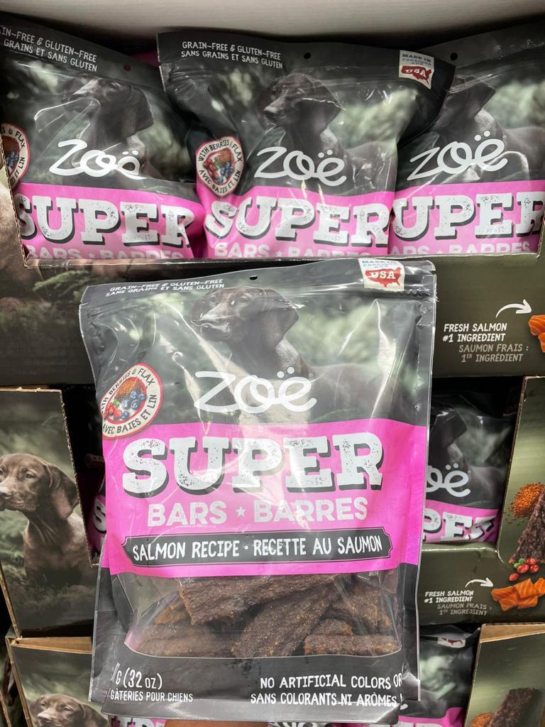 【加拿大空運直送】Zoë Super Bars Salmon Recipe 全天然三文魚狗狗營養棒棒   907 g