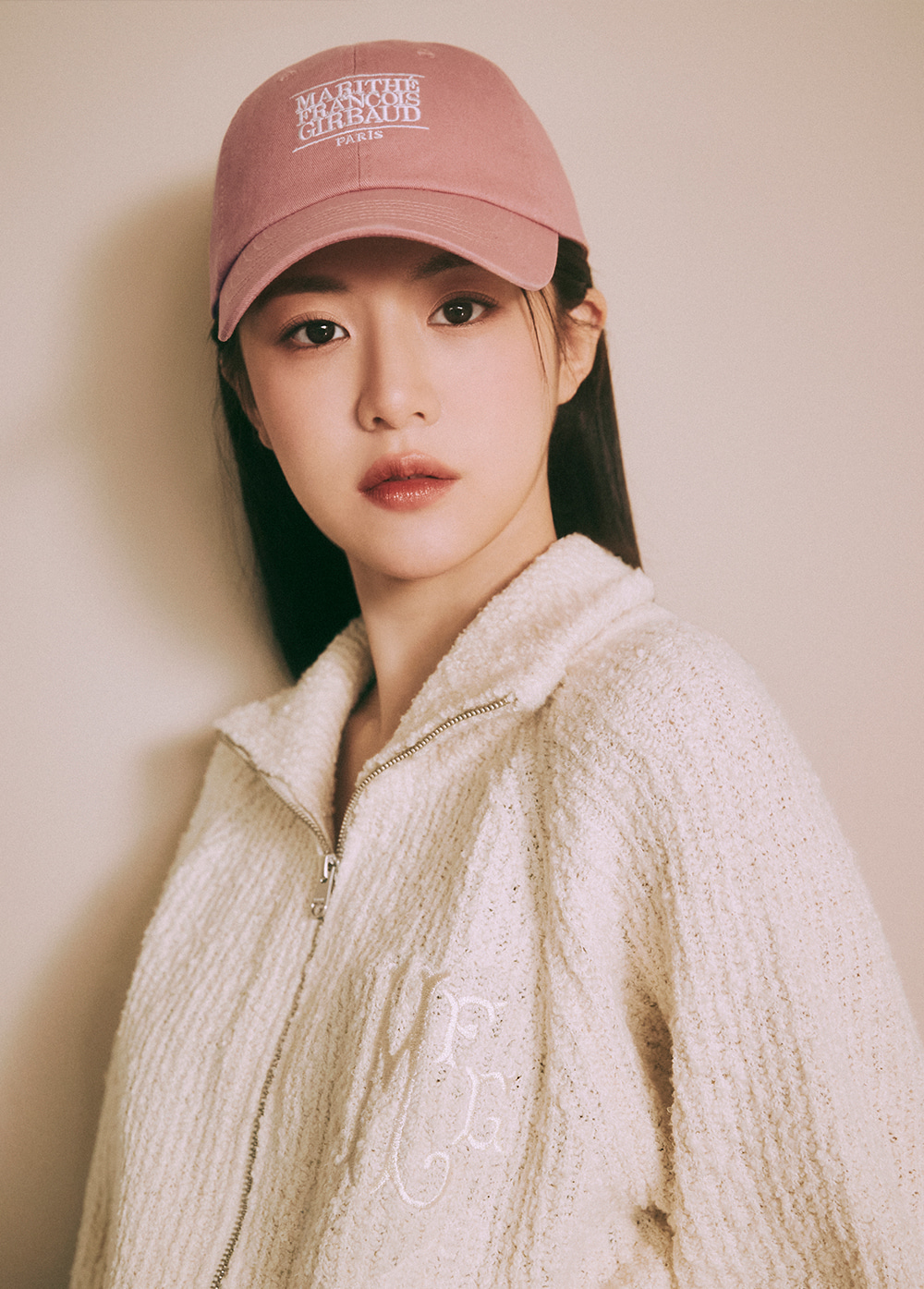 韓國MARITHE FRANCOIS GIRBAUD - SMALL CLASSIC LOGO CAP pale pink